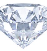 Large Crystal Clear Round Cut Diamond. 3D rendering illustration isolated on white background